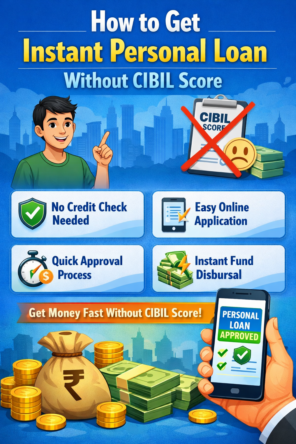 How to Get Instant Personal Loan Without CIBIL Score